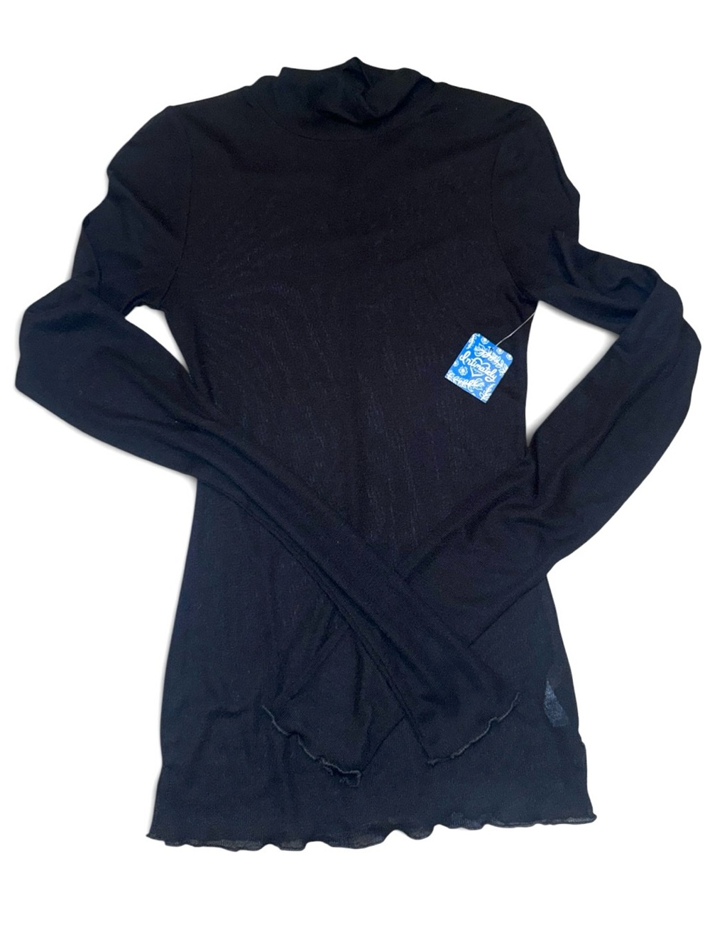 NWT Free People Intimately Close To Home Layering Top in Black Small - Picture 4 of 9